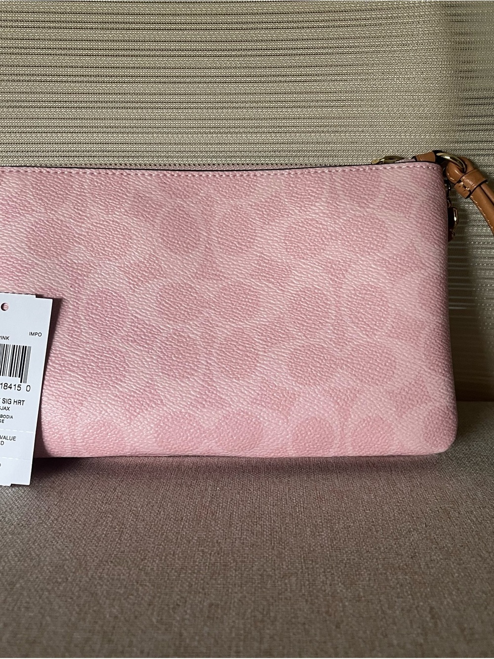Coach Powder Pink Double Zip Wristlet with Gold Hardware - Picture 3 of 5